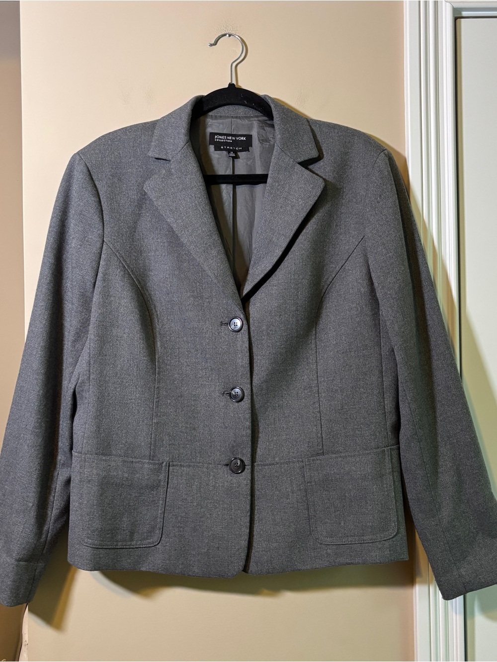 Jones New York Women's Charcoal Gray Blazer